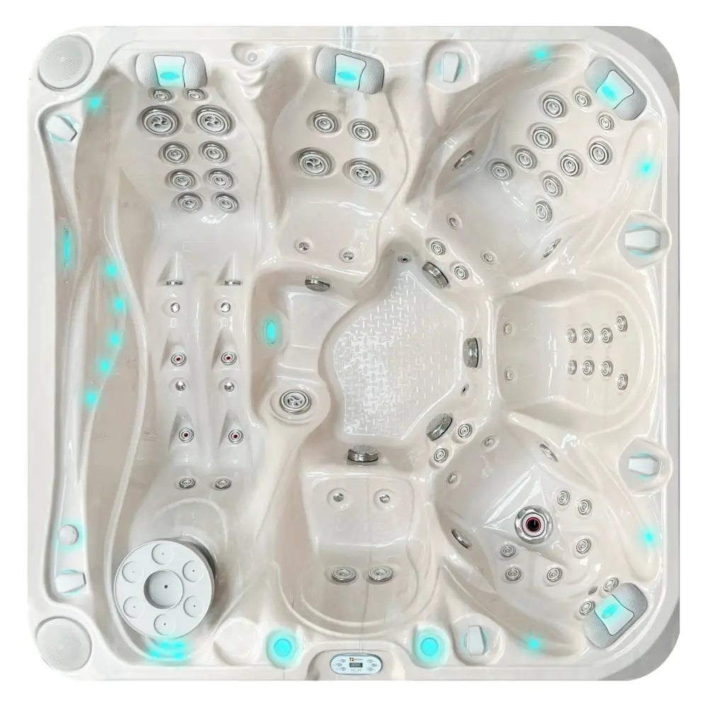 PassionSpa Admire Spabad med blå LED-ljus och jetmunstycken